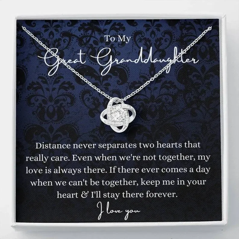 To My Great Granddaughter necklace, Gift For Great Granddaughter Birthday Necklace From Great Grandma