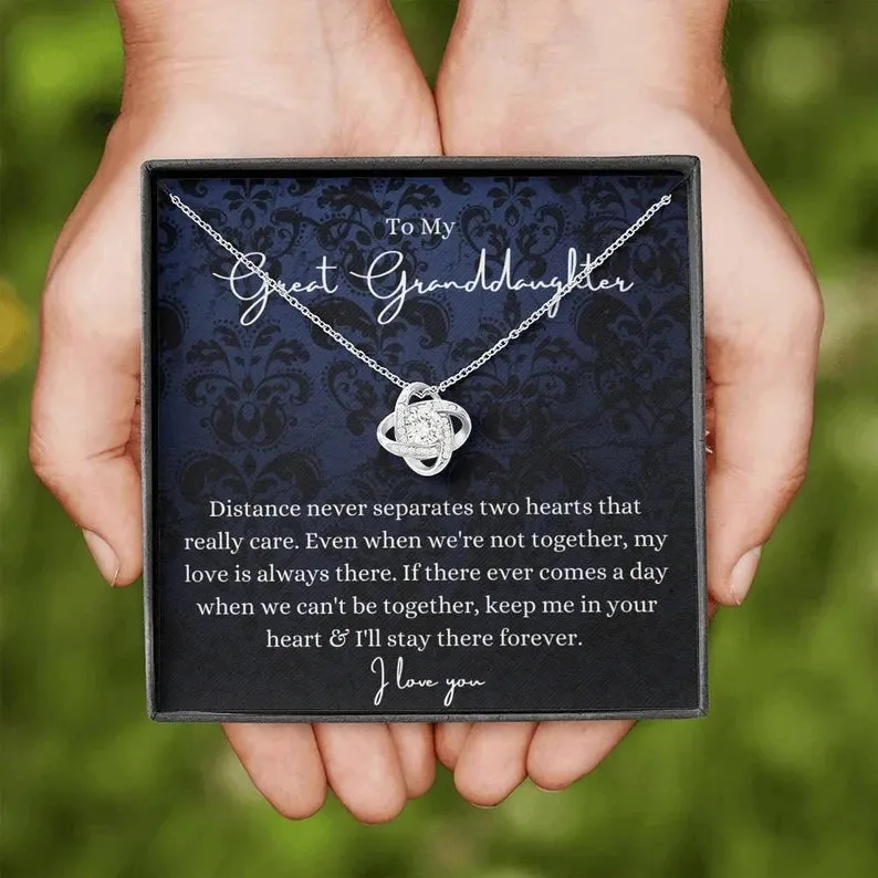 To My Great Granddaughter necklace, Gift For Great Granddaughter Birthday Necklace From Great Grandma