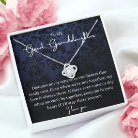 To My Great Granddaughter necklace, Gift For Great Granddaughter Birthday Necklace From Great Grandma