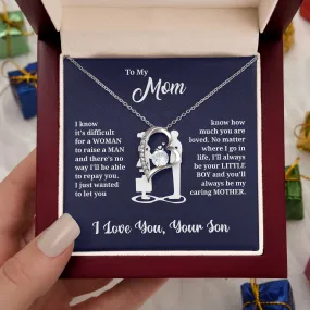 To My Mom Necklace From Your Son - Always Little Boy Never Forget That I Love You, Mom Necklace, Necklace For Mom