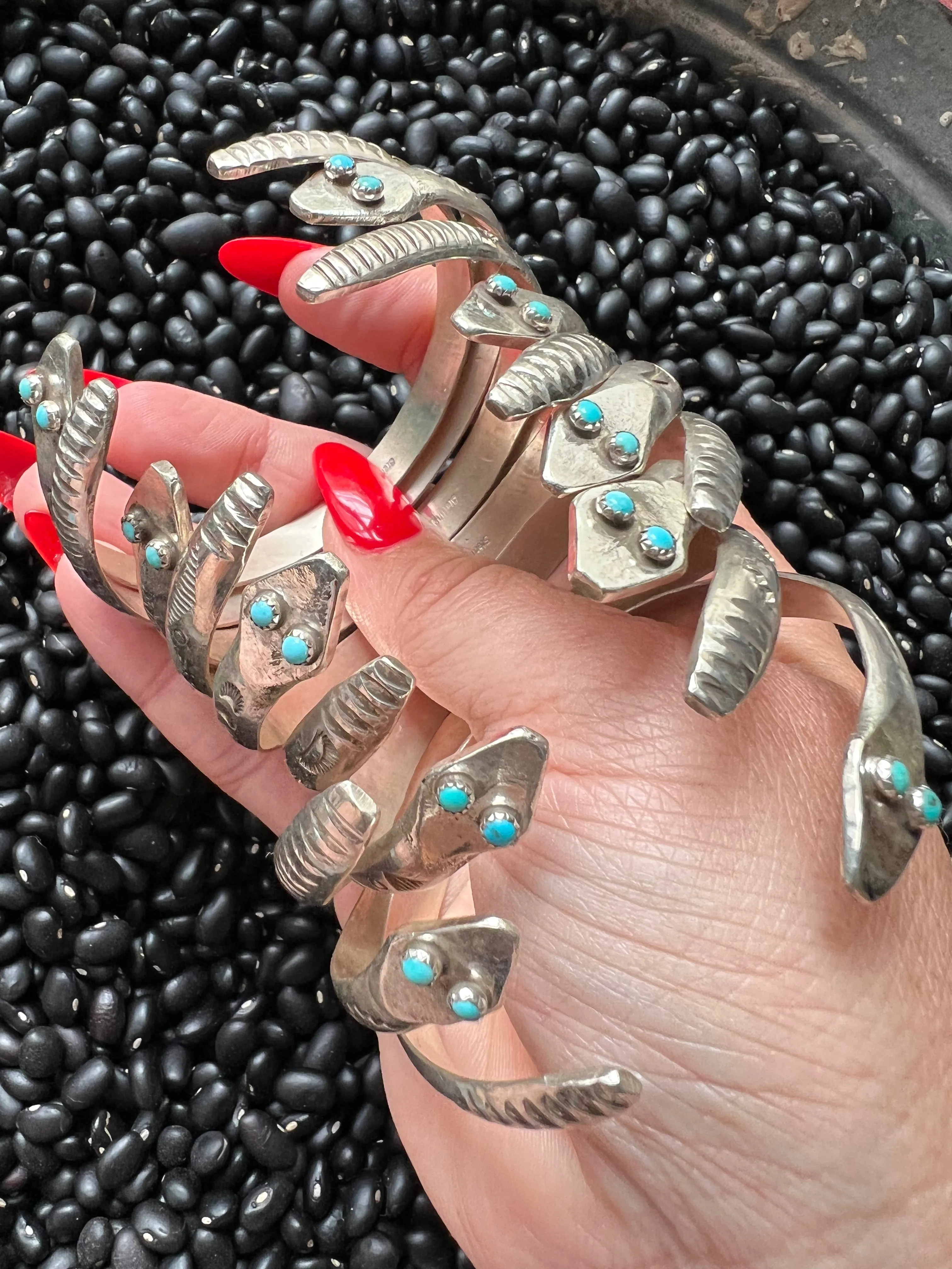 Turquoise Snake Eye Stacker Cuff