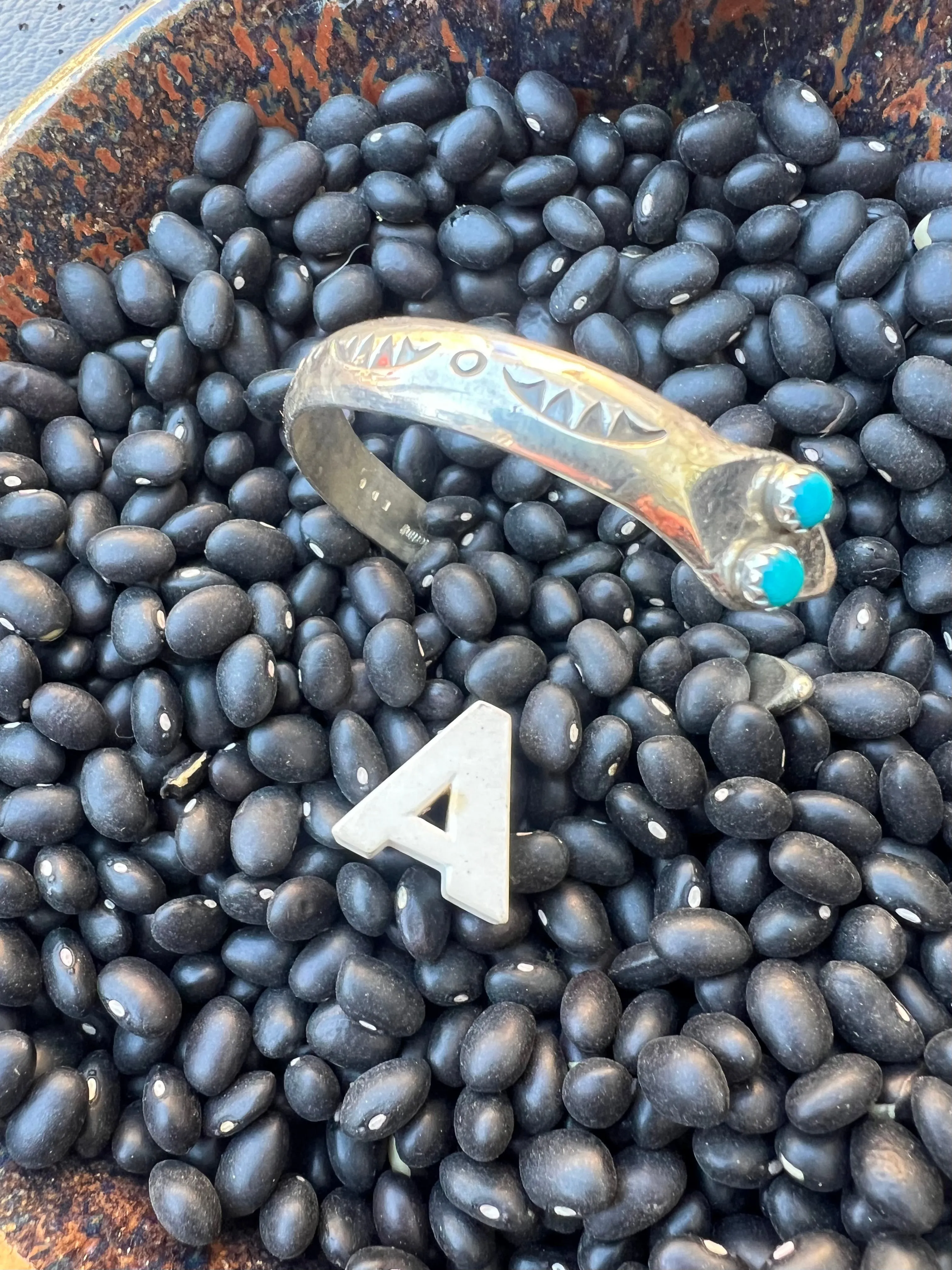 Turquoise Snake Eye Stacker Cuff