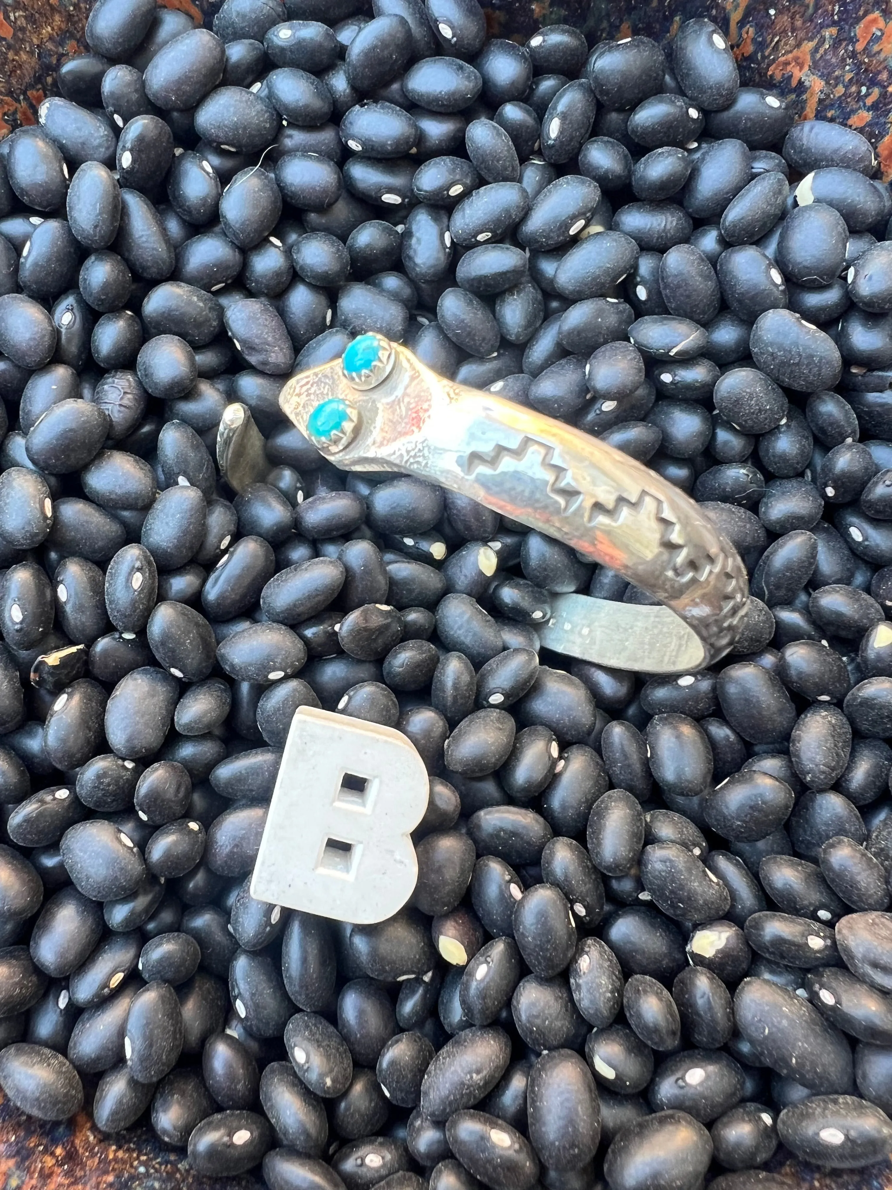 Turquoise Snake Eye Stacker Cuff