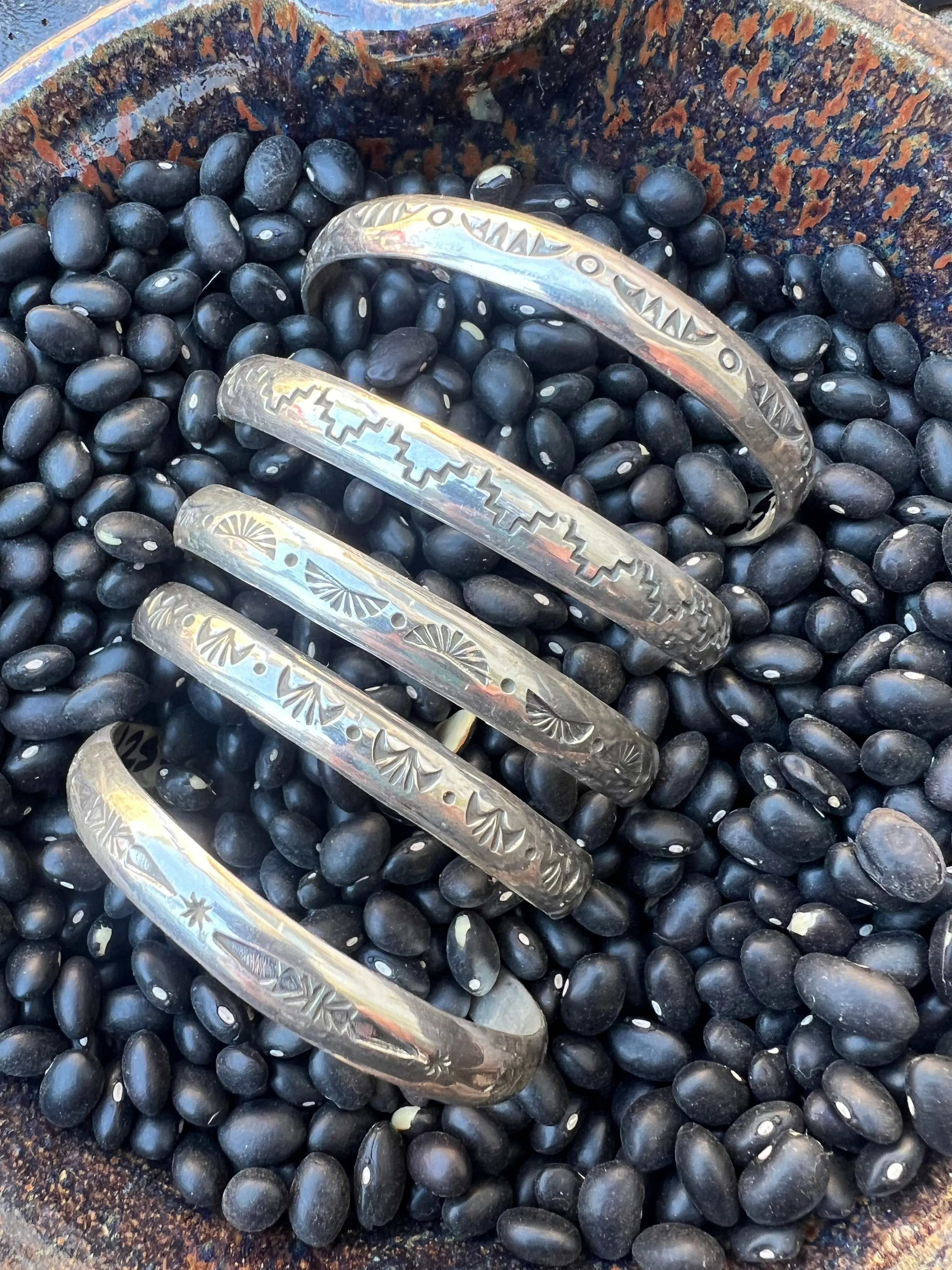 Turquoise Snake Eye Stacker Cuff
