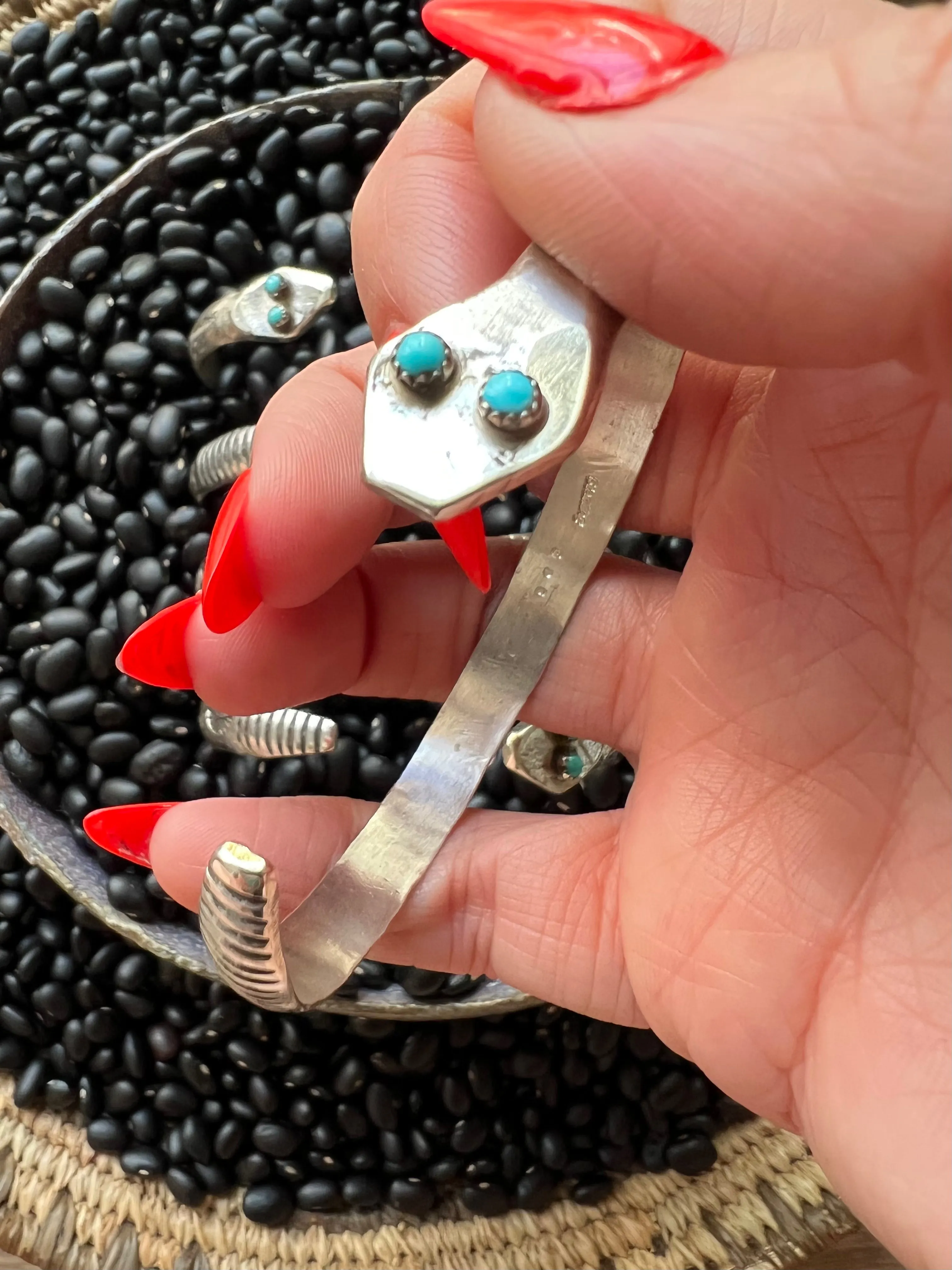 Turquoise Snake Eye Stacker Cuff