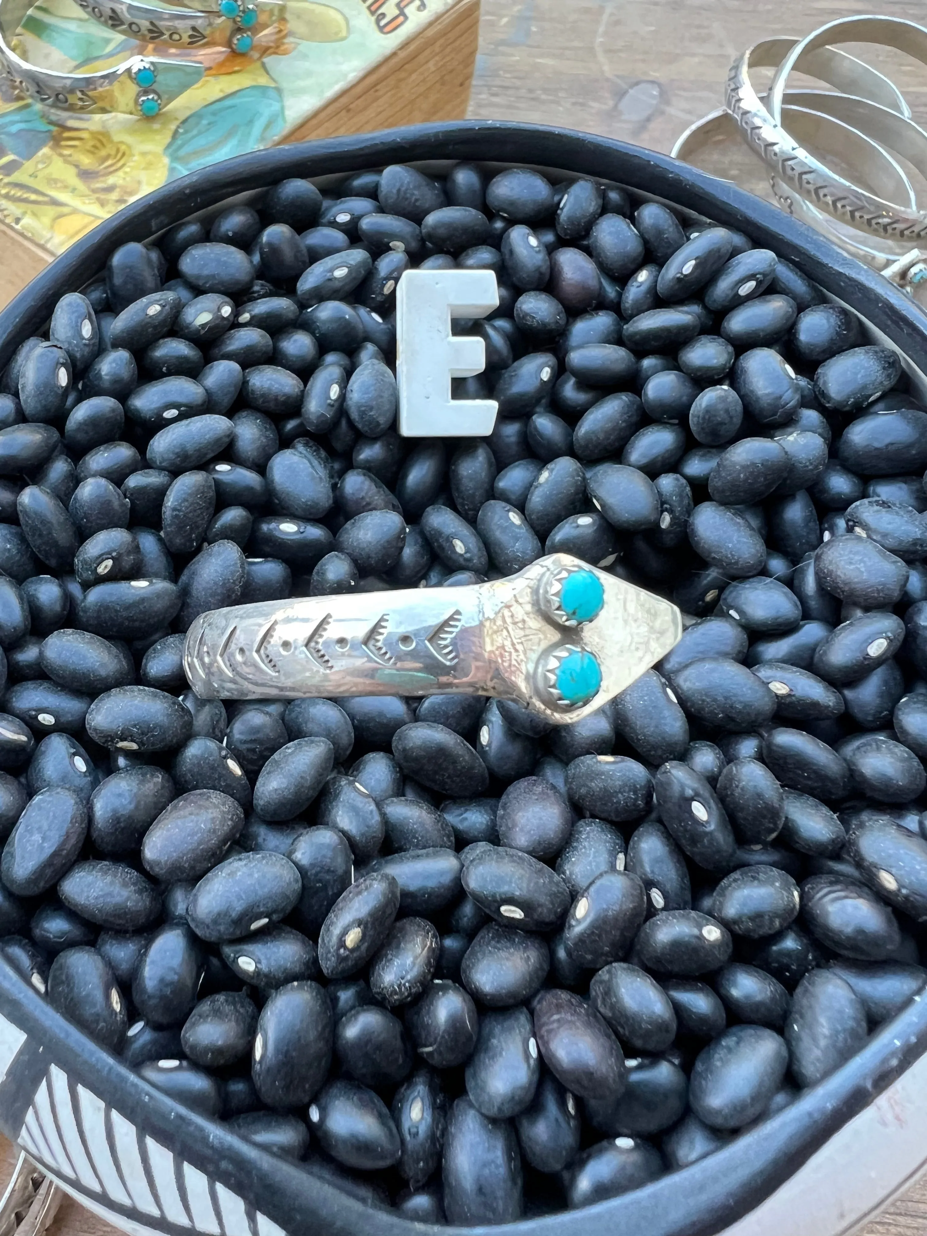 Turquoise Snake Eye Stacker Cuff