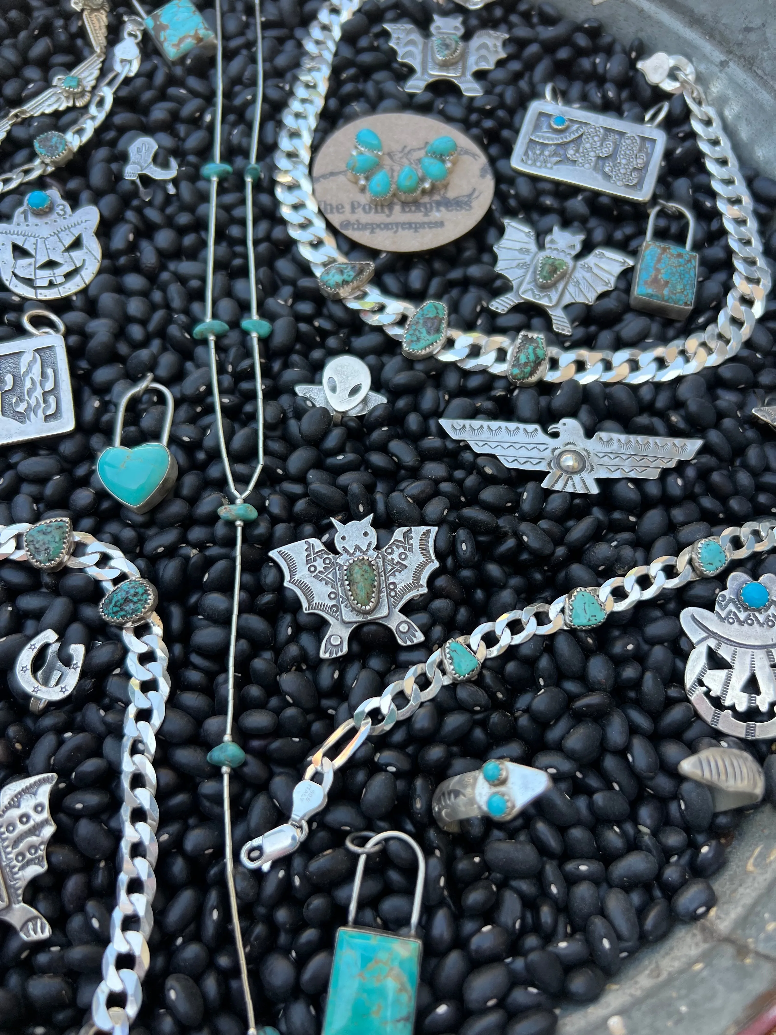 Turquoise Snake Eye Stacker Cuff