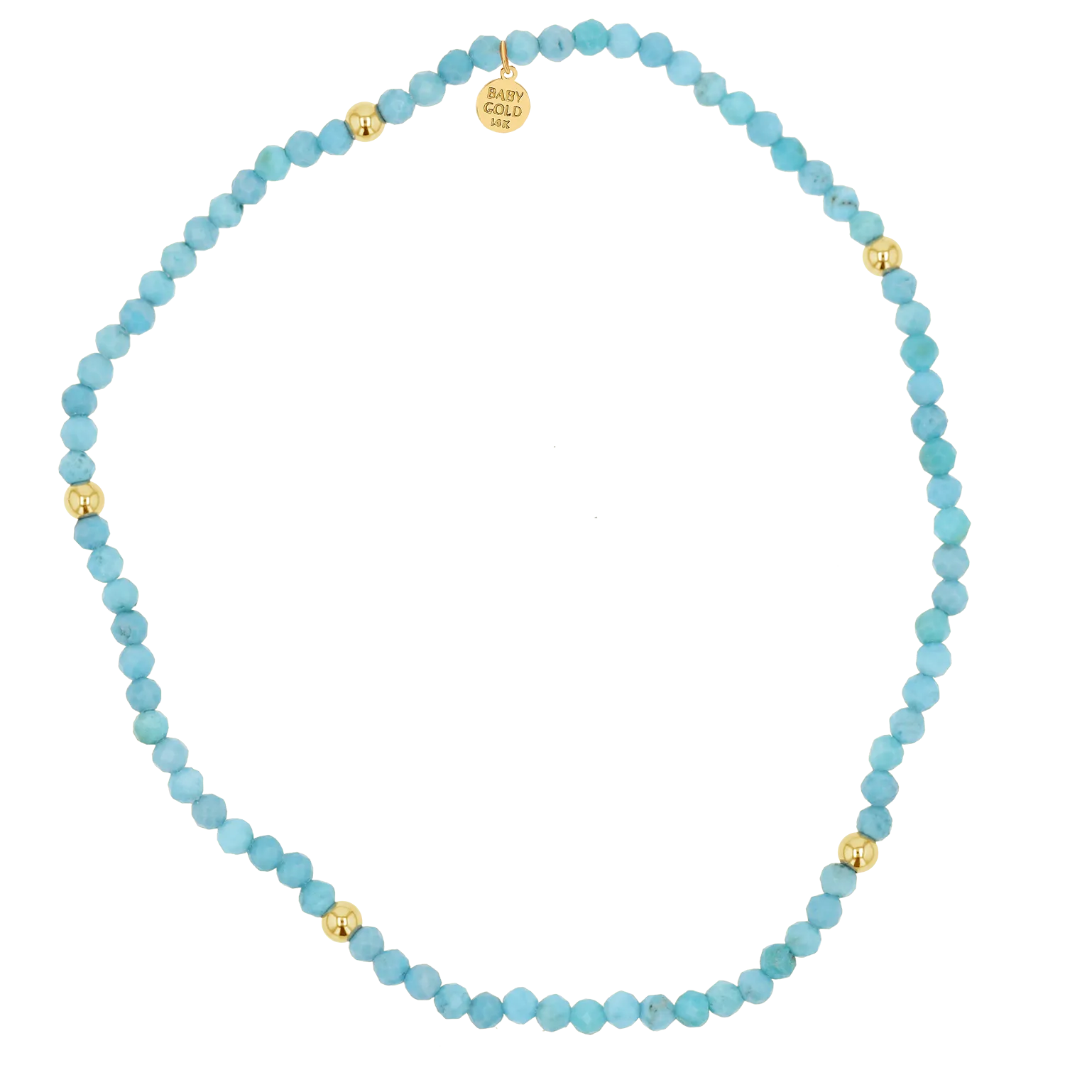 Turquoise Stretch Beaded Bracelet
