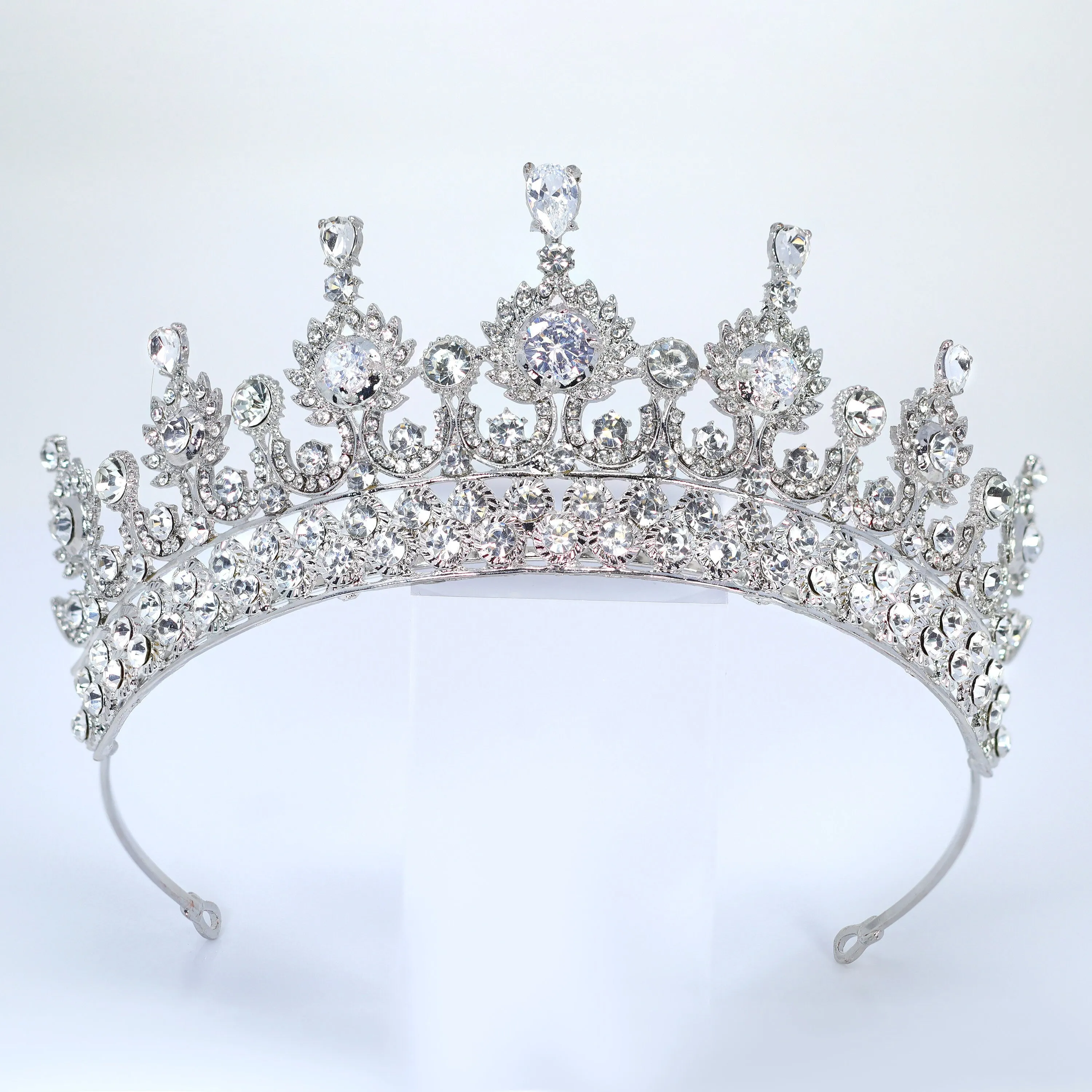 Twinkle Star Swarovski Crystals & Big Cubic Zirconia Queen Tiara , Bridal Crown Tiara, Crystal Wedding Tiara, Wedding Crown, Tiara Bride