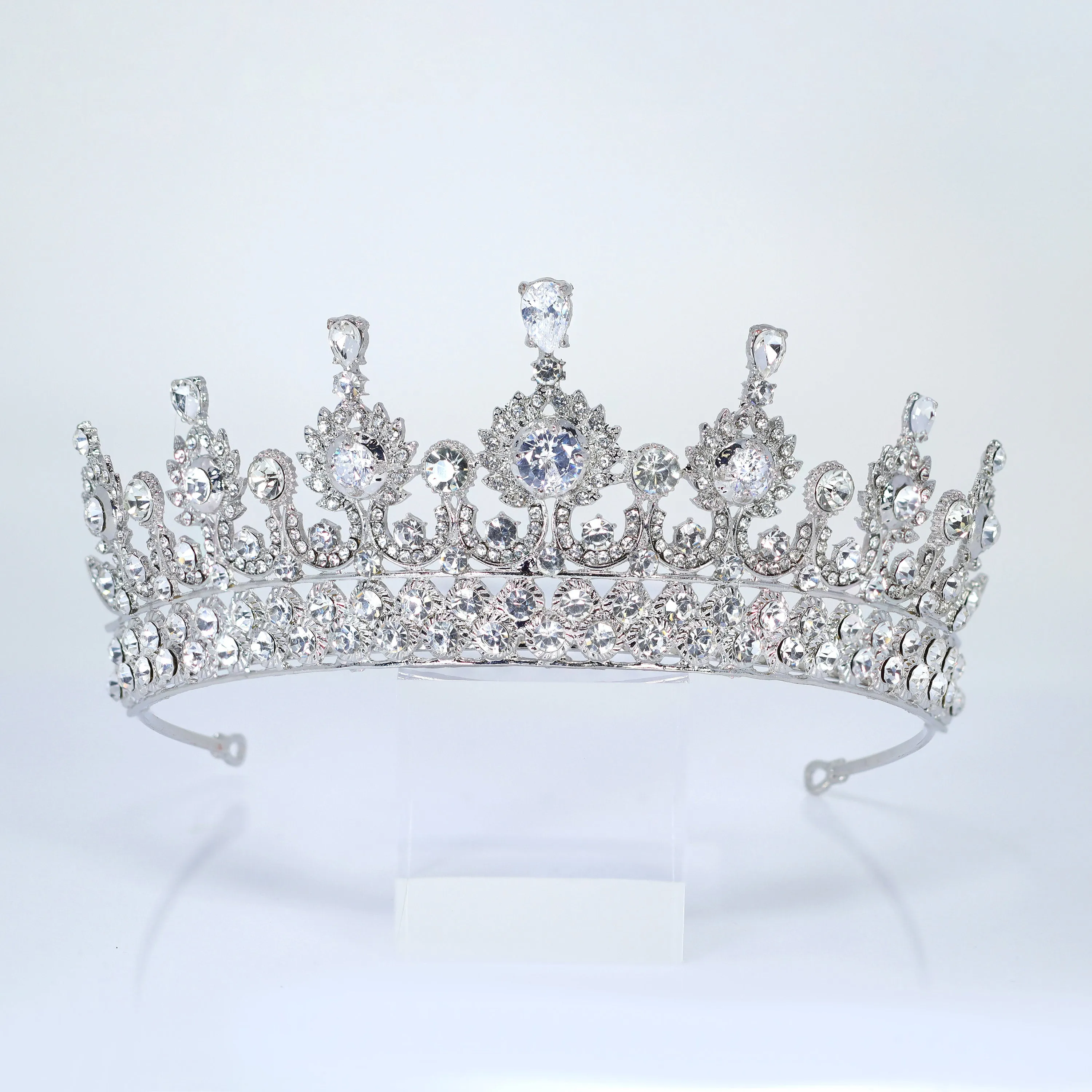 Twinkle Star Swarovski Crystals & Big Cubic Zirconia Queen Tiara , Bridal Crown Tiara, Crystal Wedding Tiara, Wedding Crown, Tiara Bride