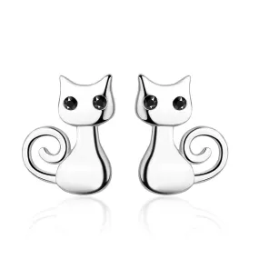 Twirly Cat Stud Earrings