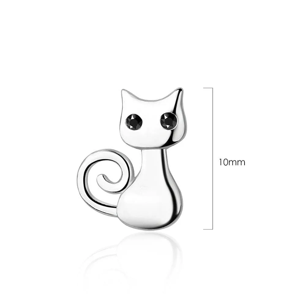 Twirly Cat Stud Earrings