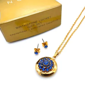 【USA輸入】ヴィンテージ AVON サファイア ネックレス セット/Vintage AVON Sapphire Necklace Set