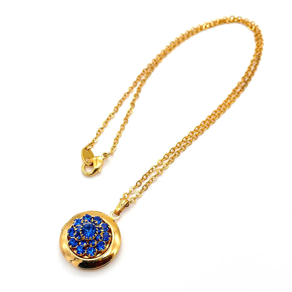 【USA輸入】ヴィンテージ AVON サファイア ネックレス セット/Vintage AVON Sapphire Necklace Set