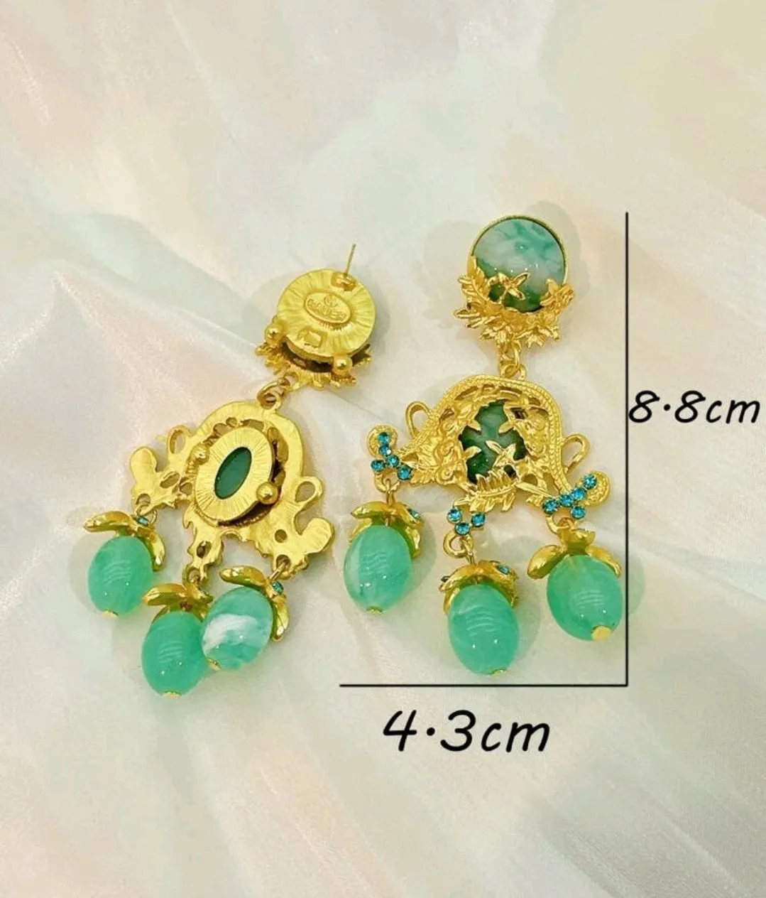 Vintage Gemstone Dangle Earrings