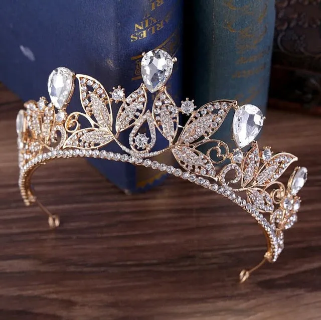 Vintage Princess Rhinestone Bridal Tiara Wedding  Crown