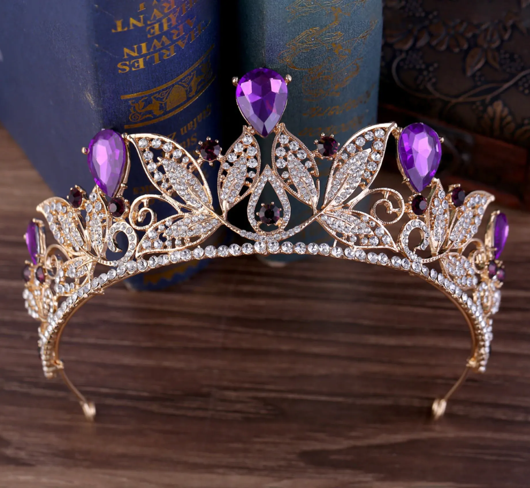Vintage Princess Rhinestone Bridal Tiara Wedding  Crown
