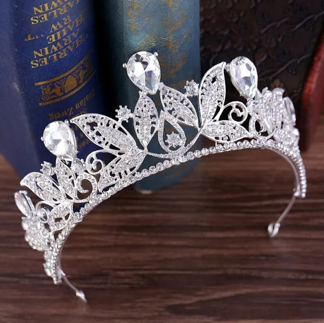 Vintage Princess Rhinestone Bridal Tiara Wedding  Crown