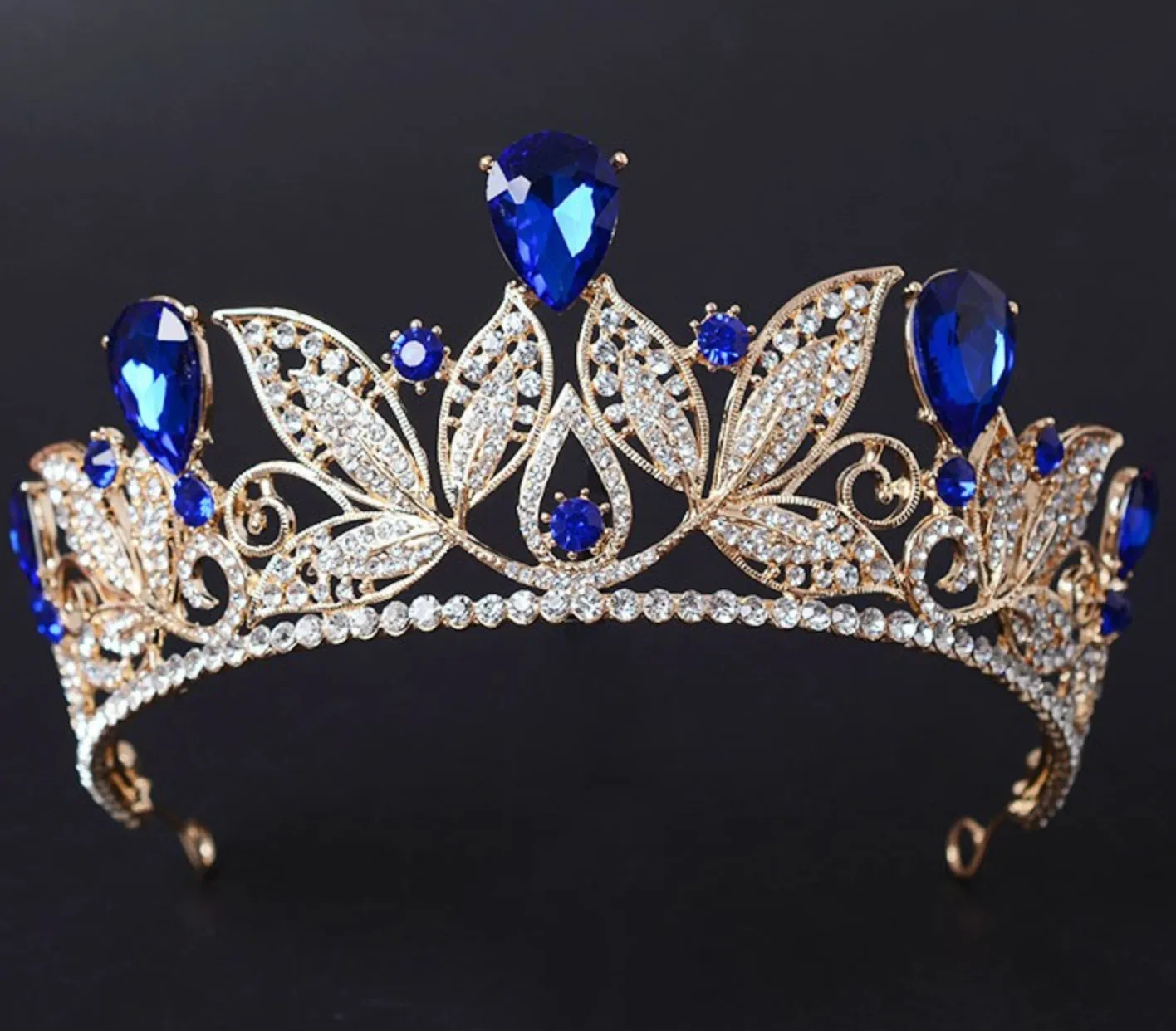 Vintage Princess Rhinestone Bridal Tiara Wedding  Crown