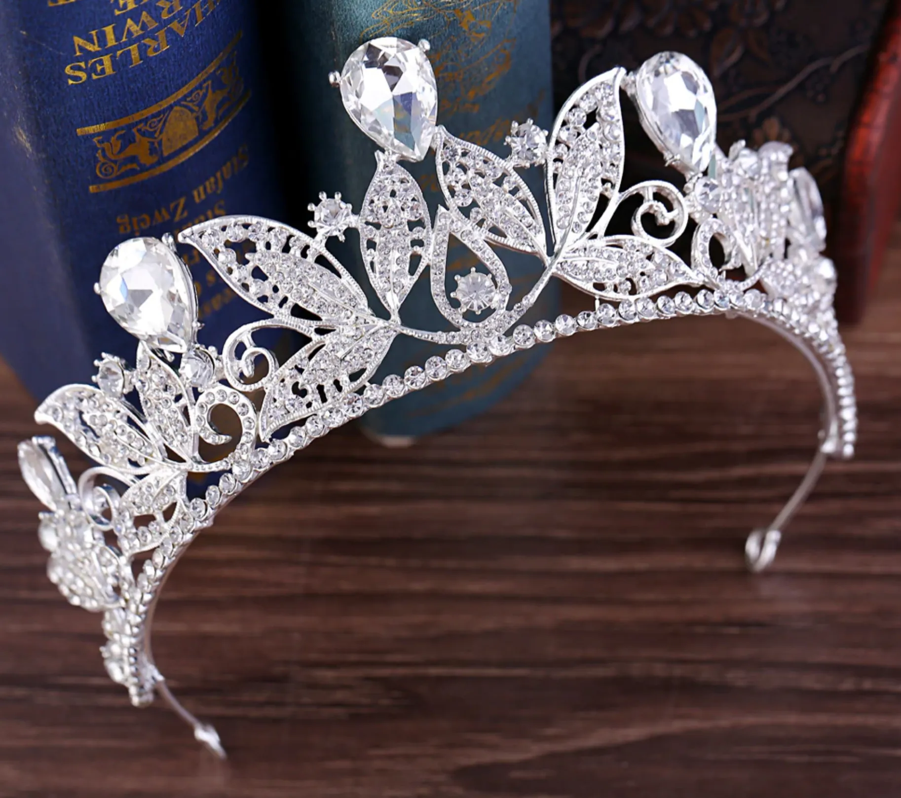 Vintage Princess Rhinestone Bridal Tiara Wedding  Crown