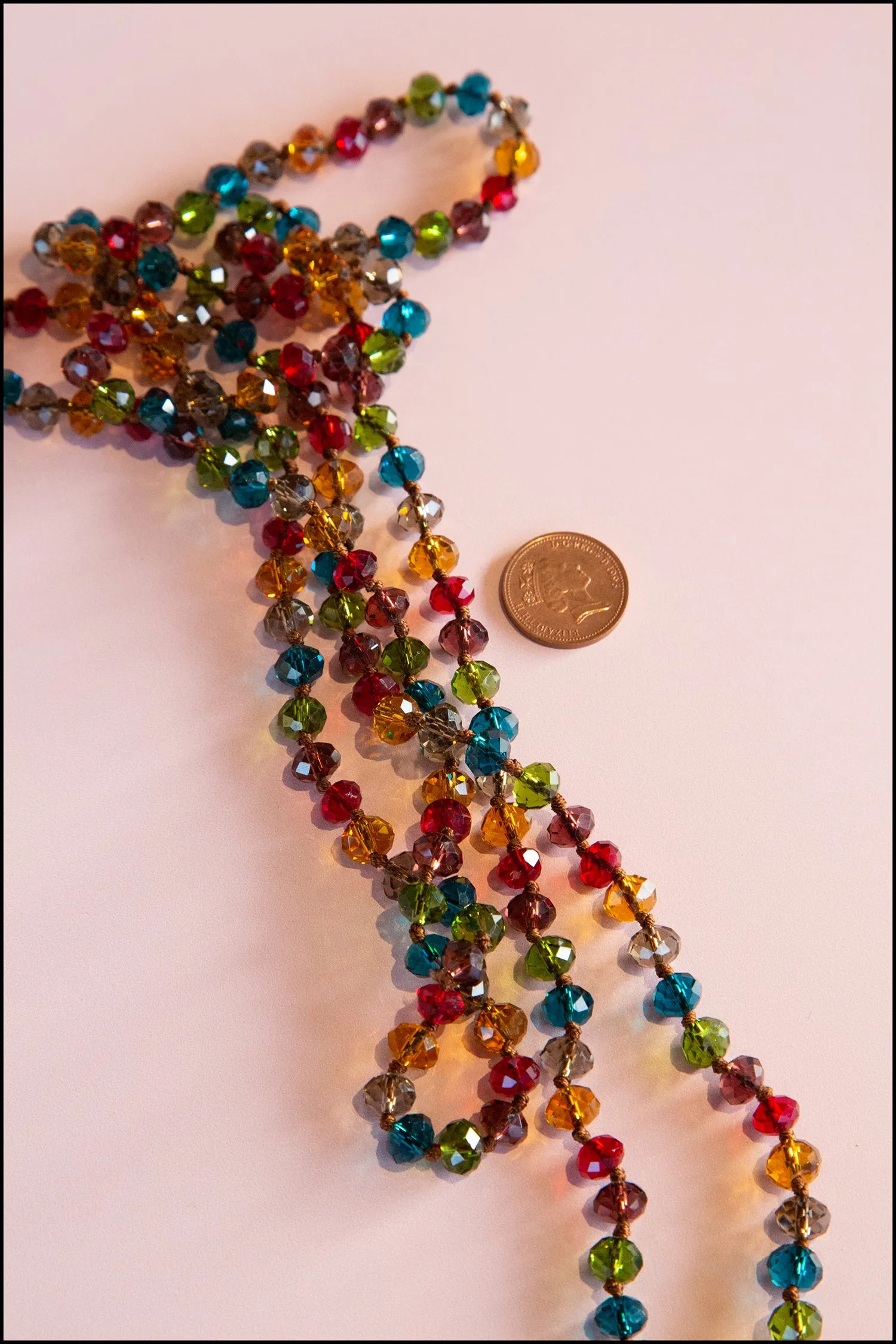 Vintage Rainbow Crystal Necklace