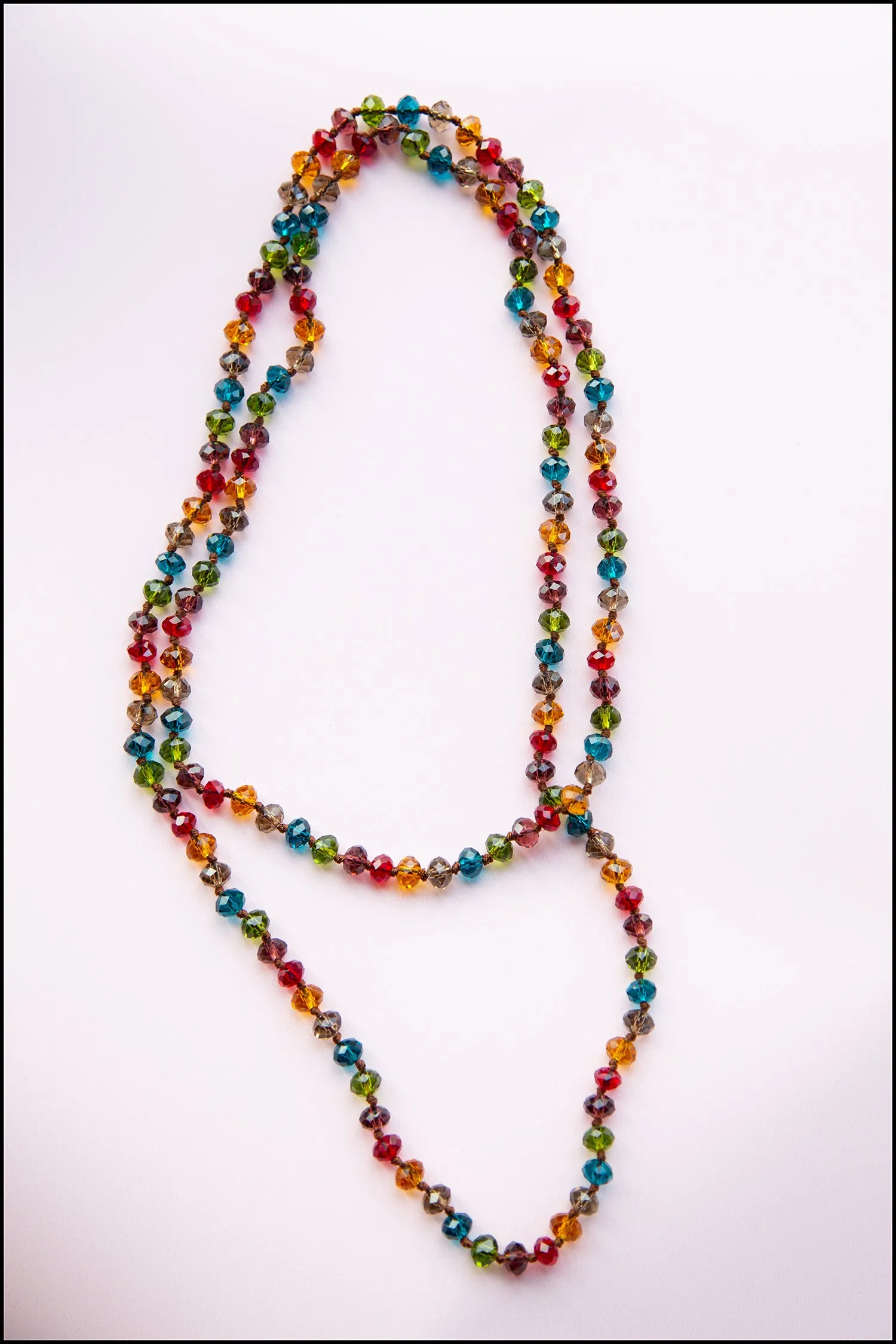 Vintage Rainbow Crystal Necklace