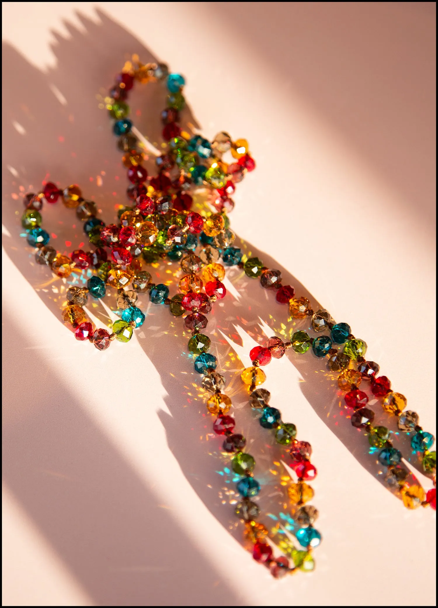 Vintage Rainbow Crystal Necklace