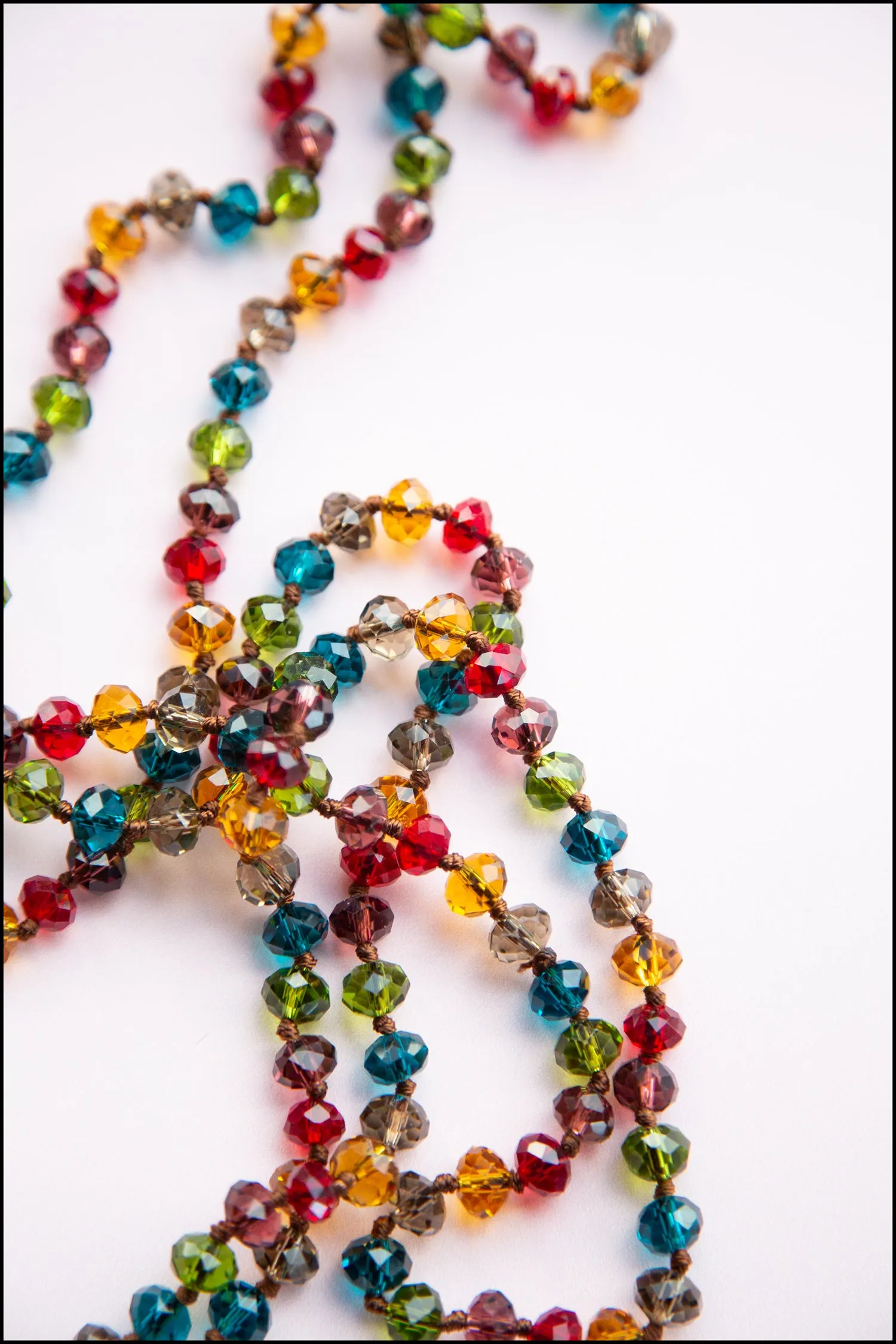 Vintage Rainbow Crystal Necklace