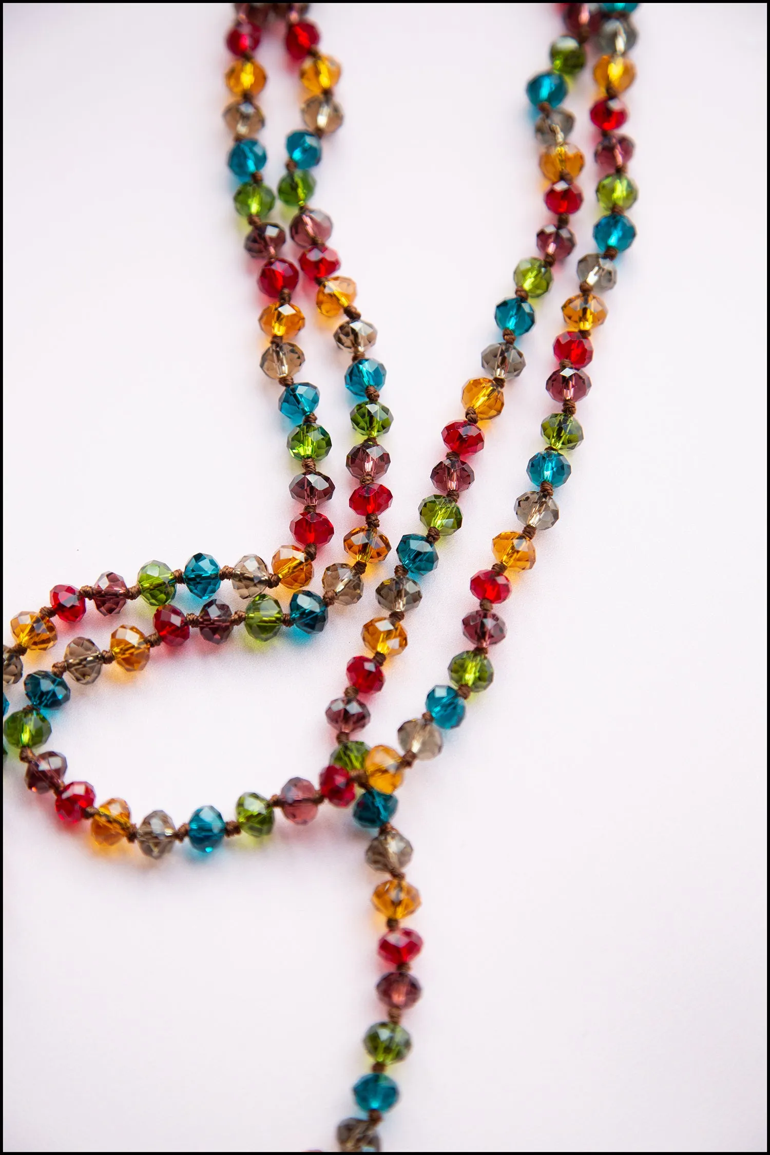 Vintage Rainbow Crystal Necklace
