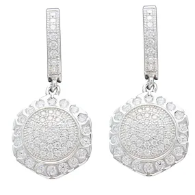 Vogue Solitaire Shield CZ Earrings IJ15CSSER039