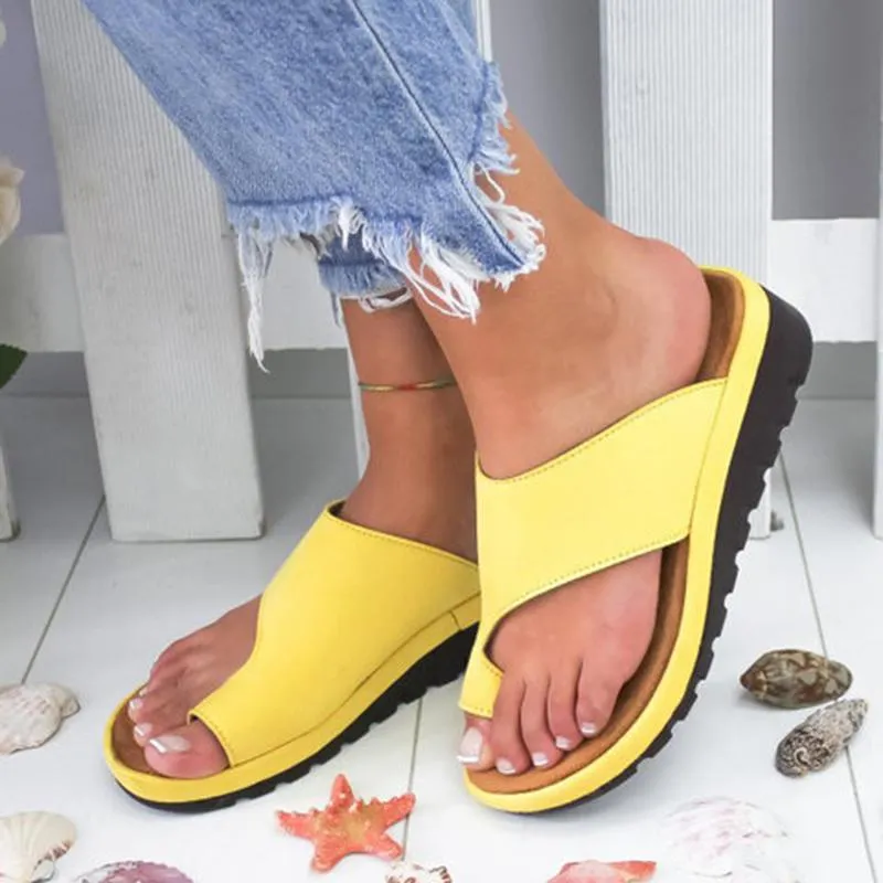 Wedge slides ring toe wide width  sandals