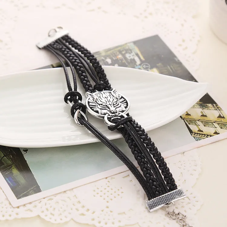 Wolf head bracelet