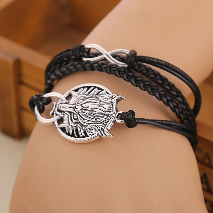 Wolf head bracelet