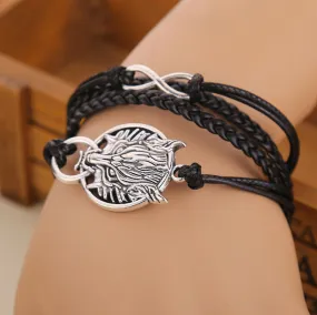 Wolf head bracelet