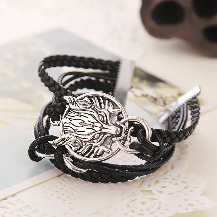 Wolf head bracelet