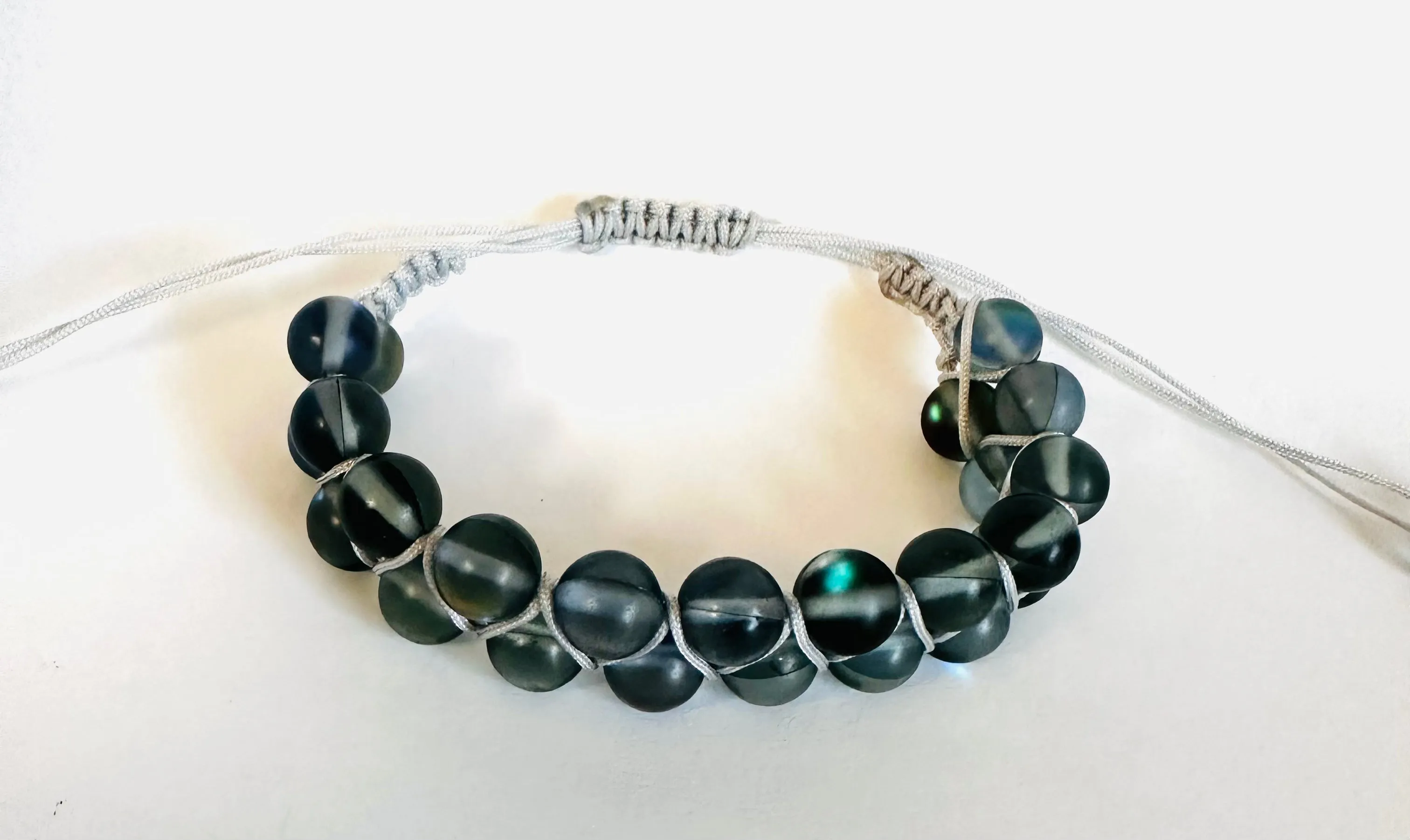 Woven Bead Bracelet, Nylon Bracelet, Adjustable Bracelet