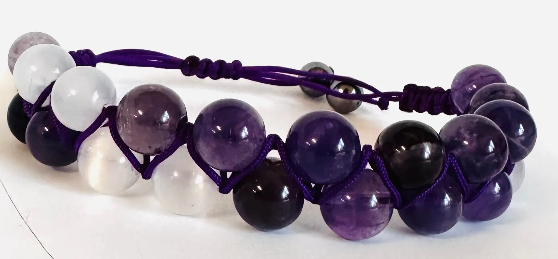 Woven Bead Bracelet, Nylon Bracelet, Adjustable Bracelet
