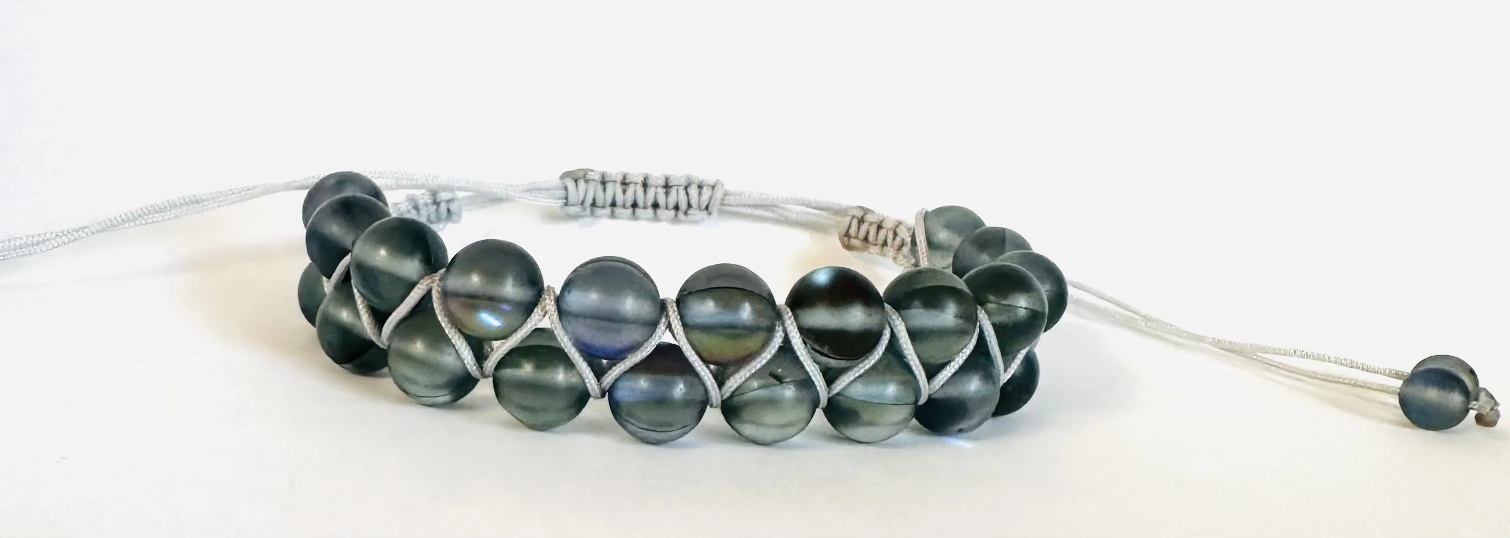 Woven Bead Bracelet, Nylon Bracelet, Adjustable Bracelet