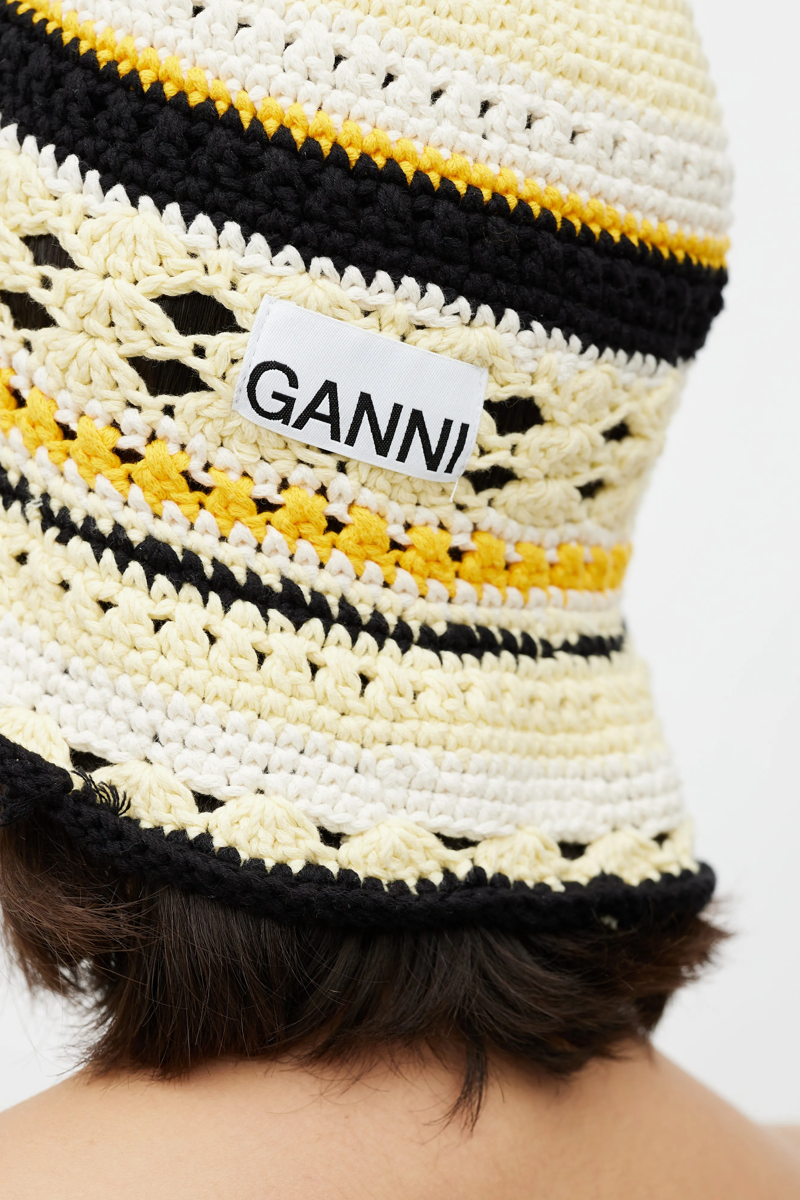 Yellow & Multi Crochet Bucket Hat