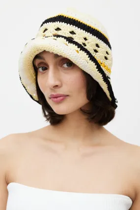 Yellow & Multi Crochet Bucket Hat