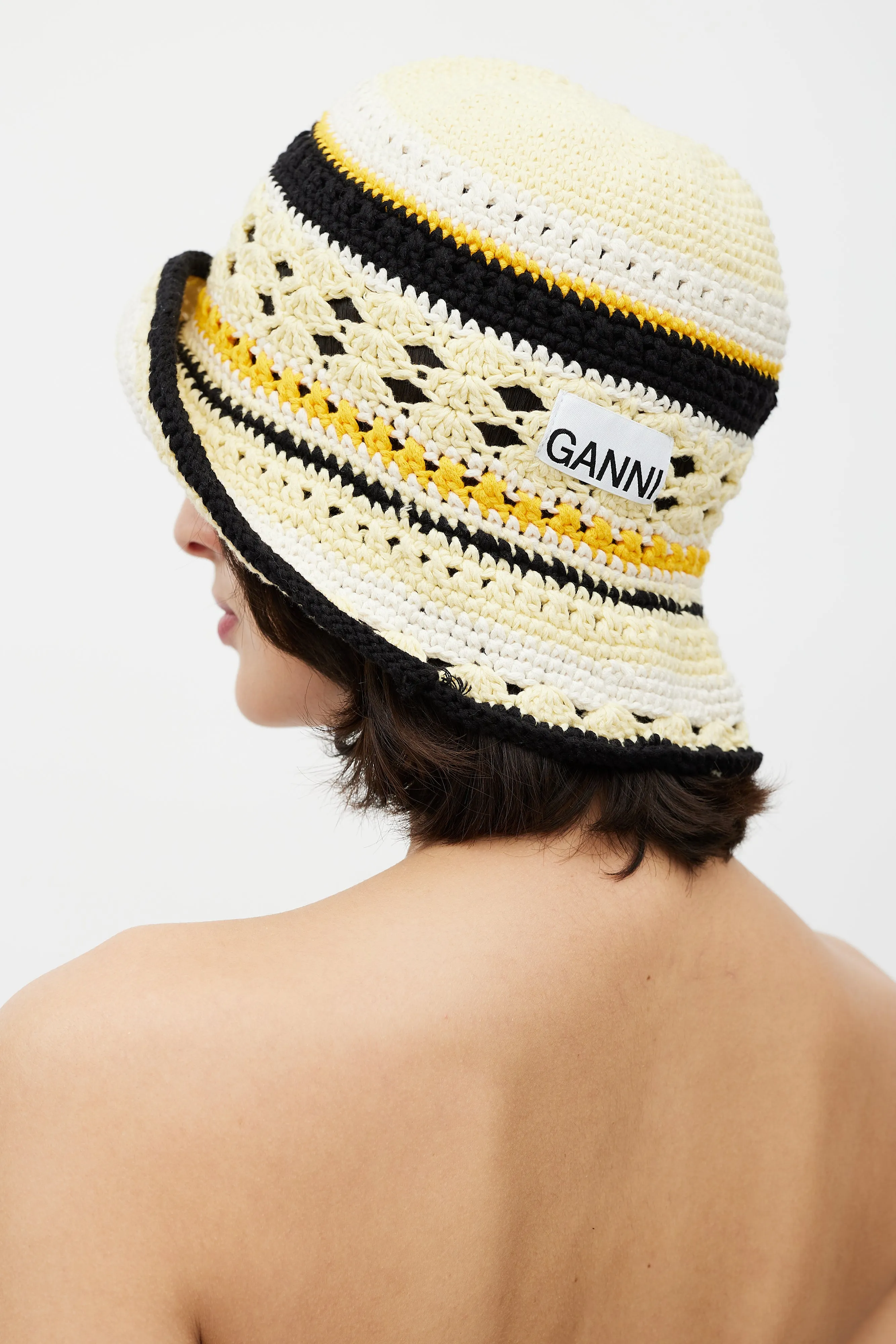 Yellow & Multi Crochet Bucket Hat