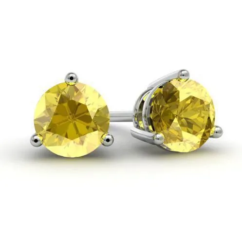 Yellow Sapphire Studs