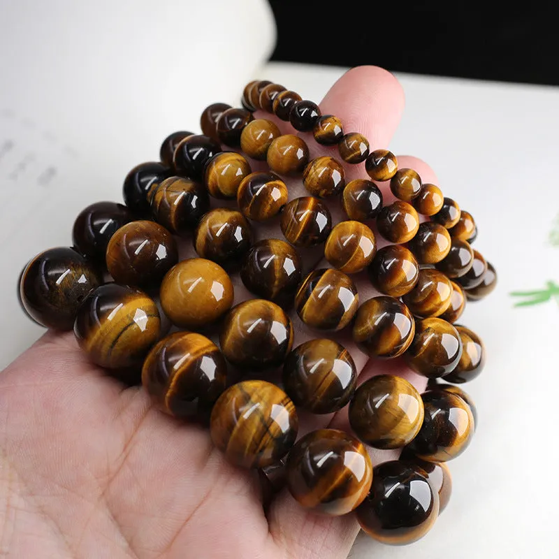 Yellow Tiger's Eye Bracelet Natural Men's And Women's