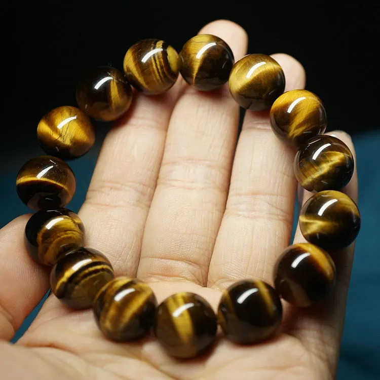 Yellow Tiger's Eye Bracelet Natural Men's And Women's
