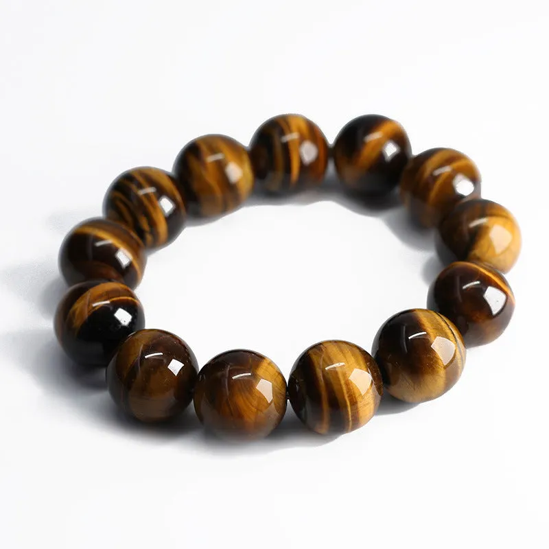 Yellow Tiger's Eye Bracelet Natural Men's And Women's
