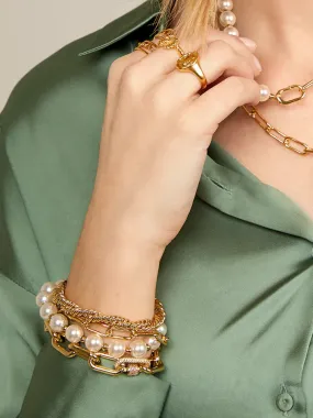 Zenzii B1451 Cable Chain Bracelet with Crystal Charm