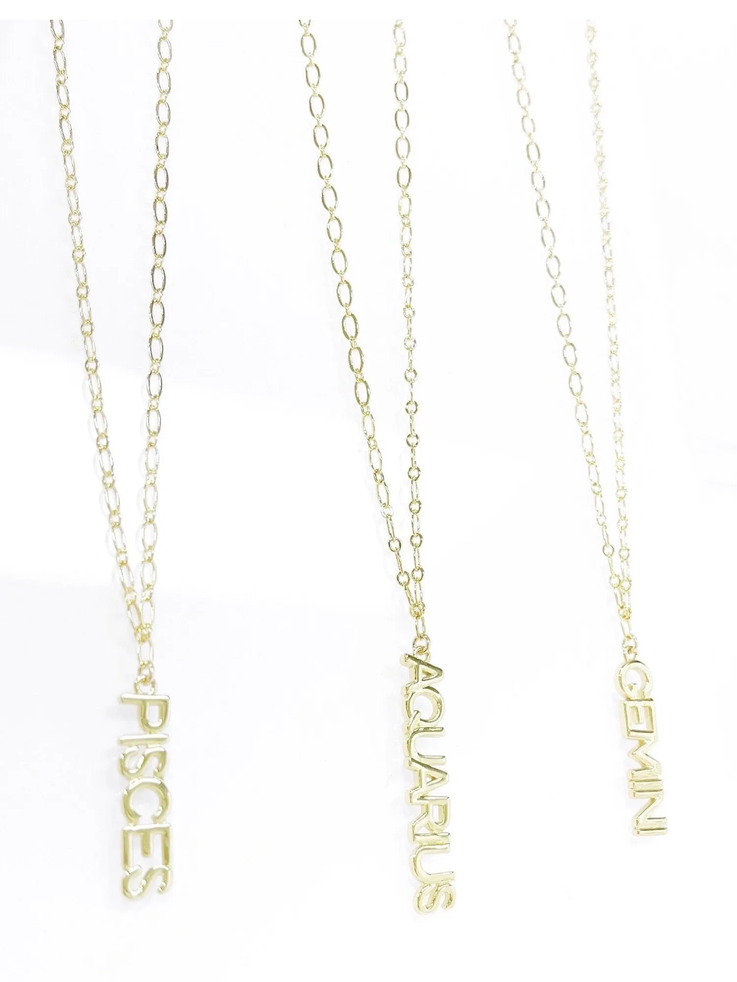 Zodiac Name Necklace